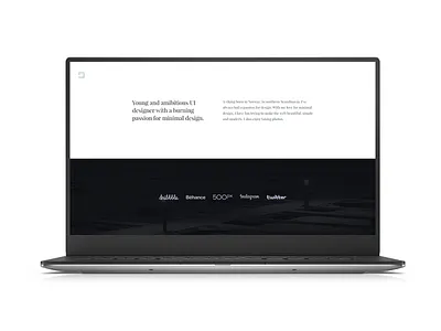 Personal Landing clean design landing logo minimal personal photography simple social