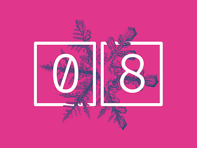 2017 Design Trends - Asymmetrical Design 2 color asymmetrical duotone minimal numbers snowflake type type treatment