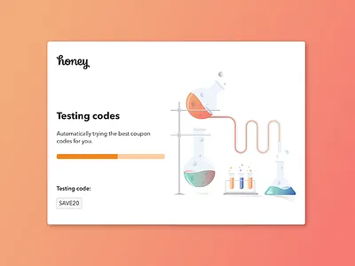Honey Lab Testing chemicals color fun gradient illustration lab testing