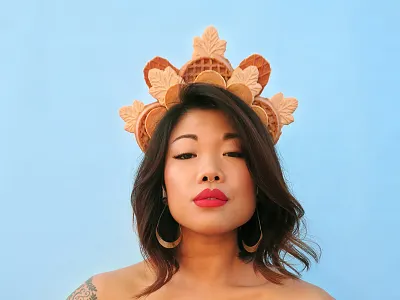 Flour Crown No. 1 colorful fashion flower crown food food art graphic design pastel puns side project