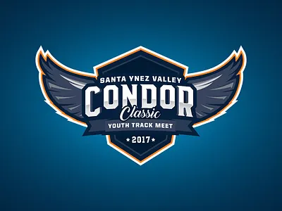 Condor Classic Track Meet Logo athletics condor logo sports sports logo