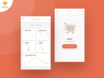 medical dashboard & Empty state screen - freebie admin panel android apps creative design dashboard freebie hospital illustration ios iphone landing page medical minimal mobile app popular design product sketch ui ux web design