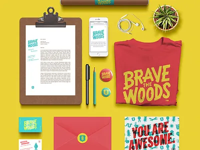 Brave Branding Update branding business card buttons design identity illustration logo postcard rebrand resume stickers tee