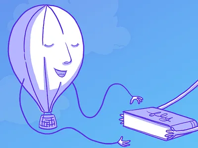 Balloons and Applications cartoon fly illustration tech web