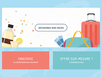 Citytrip flat mockup party travel