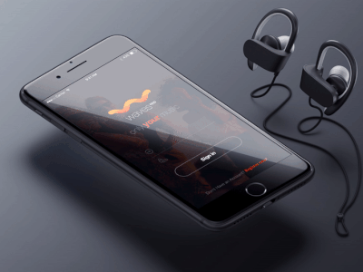 wavesapp - UI/UX design - Login screen