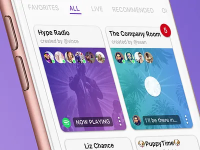 All Rooms! airtime app cards chat ios social