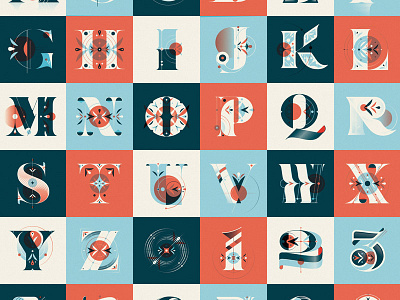 36 Days of Type 04 36daysoftype capital collection dropcap illustration letter lettering number pattern type typography vector