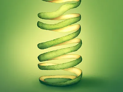 Apple bottle apple peel bottle illustration