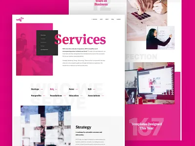 WDG - Services agency big typography digital agency large type services web agency web design