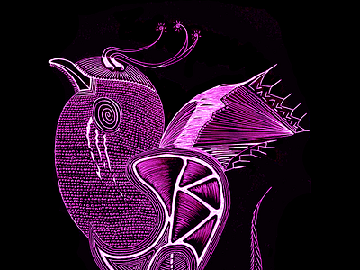 Heaven Bird art bird doodle drawing heaven mystery pink
