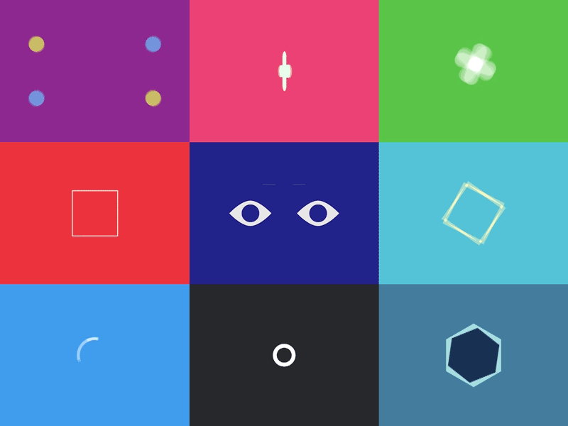 Random Animations (Flinto & Sketch freebies) animation flat loader loading pulse rotate simple shapes vector