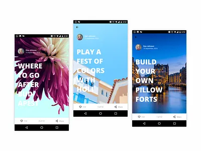 Blog Cover - Mobile Blogs android app application blog blogs cover image neat ui user interface white