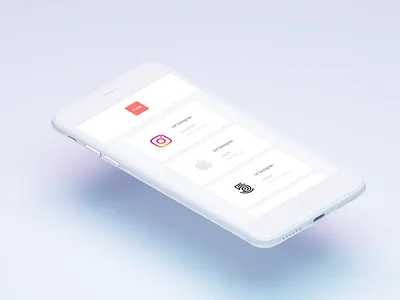 Mobile Job Board activity card dailyui feed graphic job listing logo search sort white