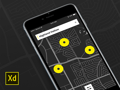Real Estate Buyers & Sellers App Map View application color inspiration ios map material mobile ui ux wireframe zajno