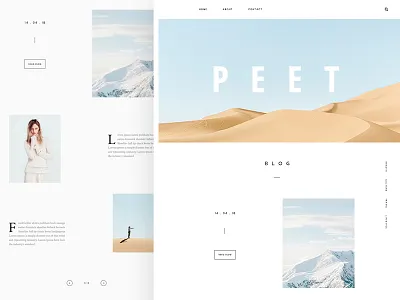 Content-based Website app blog clean design landing minimalist page ui ux web website