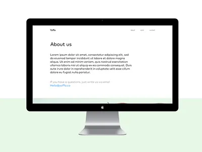 Design studio website green minimalism site ui ux web white