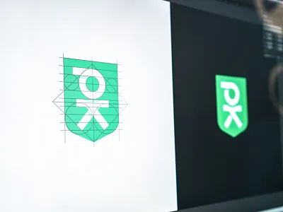 Unused PK Logo Concept brand branding concept green guides logo mark pk shield unused