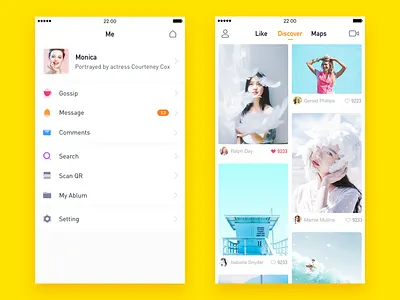 Me and Discover UI discover find icon me profile