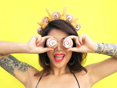 Flour Crown No. 4 bakery colorful dessert fashion flower crown food food art graphic design pastel puns side project