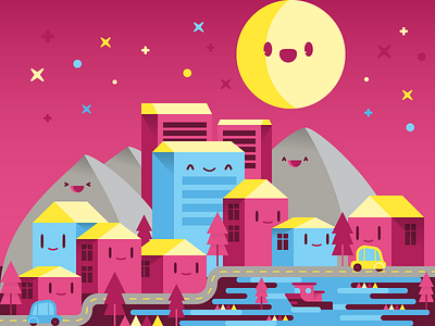 YOcity for city cute happy illustration kawaii