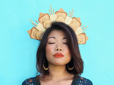 Flour Crown No. 5 colorful fashion flower crown food food art graphic design pastel puns side project