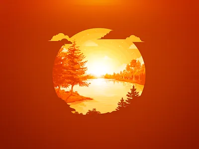 Magic Sunset calm forest lake landscape magic my style nature proart prokopenko reserve river serenity sun sunset top tree trend water