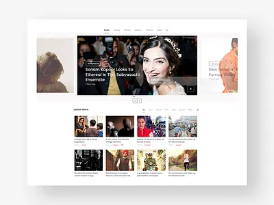 Entertainment Website Concept Design design homepage intuitive landing page minimal movie photos trailer ui ux videos website