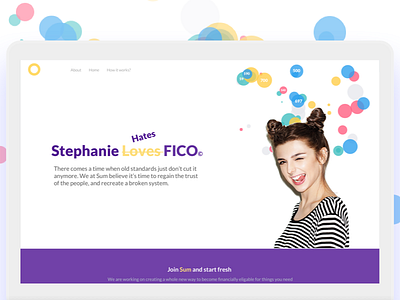 Sum credit email finance landing page signin signup stats web
