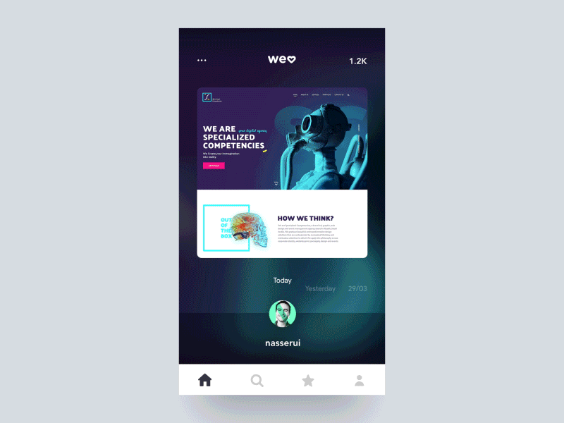 Swipe Animation - Inspiration Platform animation application principle scrolling sketch smooth swipe swiping video welove