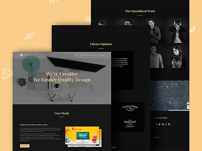 Fiction Agency Website Template (HTML Version) agency dark website