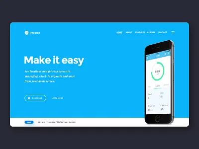 Cover Phoenix Startup Freebie clean dailyui flat inspiration free download freebie psd slider ui design ui kit ux web