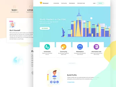 Ubergrad Landing Page education landing page students ubergrad ui university ux web design