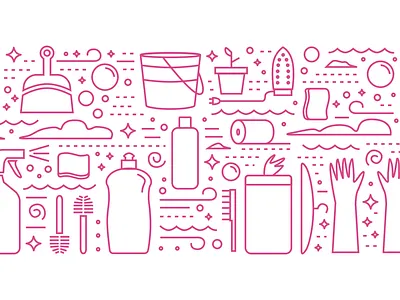 Cleaning Cover Illustration 2017 banner bubble clean denver dust grid icon illustration light line