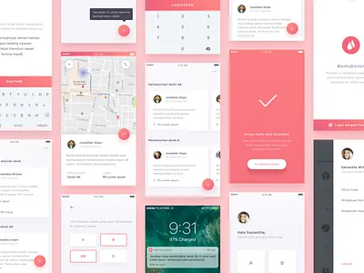 Case Study: Blood Donation - Complete Screen android app blood card dashboard donation ios iphone map user