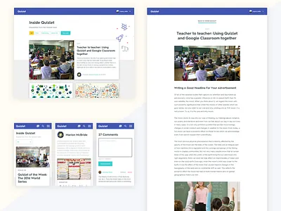 Quizlet - Blog blog comment education learning mobile redesign responsive web writing