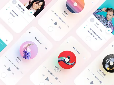Mix Planet 🎧 (sketch freebie) app freebie ios ios app music player sketch ui ux