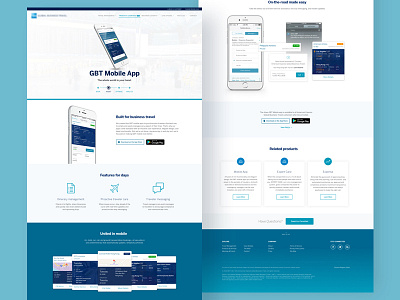 Mobile Travel App Product Page ios mobile app product design travel web