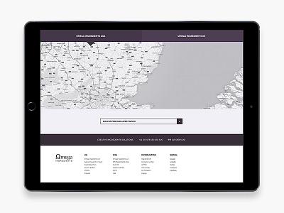 Contact Page, Omega Ingredients illustration ingredients london luxury natural organic responsive ui ux website