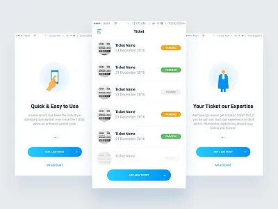 Traffic Ticket App app challan clean mobile money ticket traffic ui ux