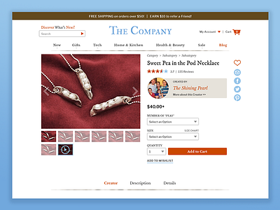 Responsive Ecommerce Shop for Desktop complementary palette desktop ecommerce responsive design shop shopping web design