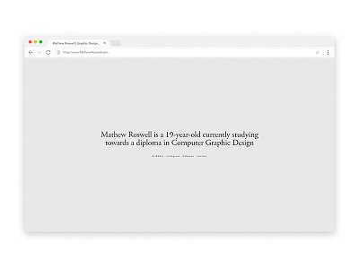 Minimal Personal Website minimal portfolio simple ui web website