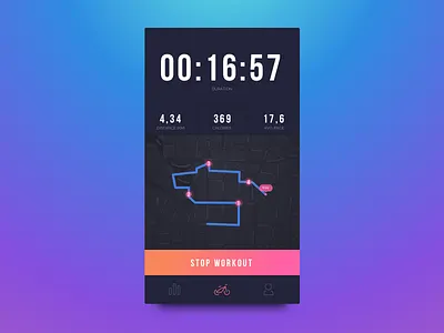 Workout Tracker app daily dark mobile tracker ui ux workout