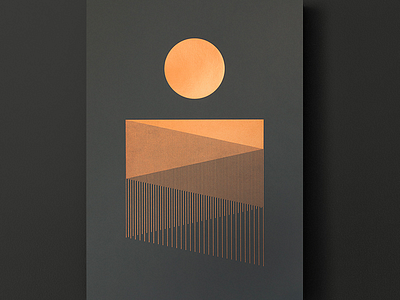 Night Falls foil landscape lines print studio mpls sun valley waterfall