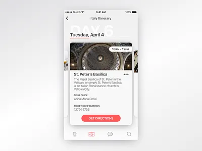 Travel Itinerary Concept dailyui ios mobile product design sketch travel