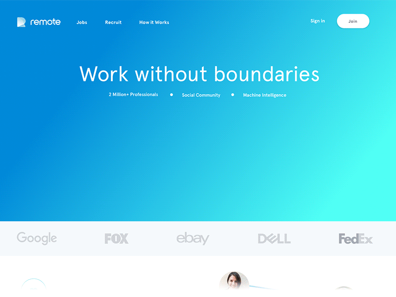 Remote.com animation homepage marketplace remote