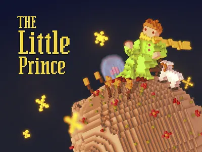Little Prince 3d magicavoxel pixel pixel art voxel voxel art