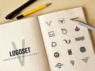 Logos starting with letter V alphabet behance logofolio logoset