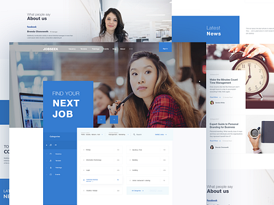 Startup Landing Page clean design jobsite landing minimal page search jobs ui ux web webdesign website