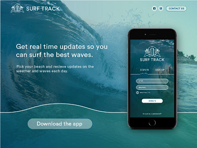 Landing Page - Daily UI Challenge: 003 app dailyui003 debut design graphic icon illustration illustrator landing signin ui web